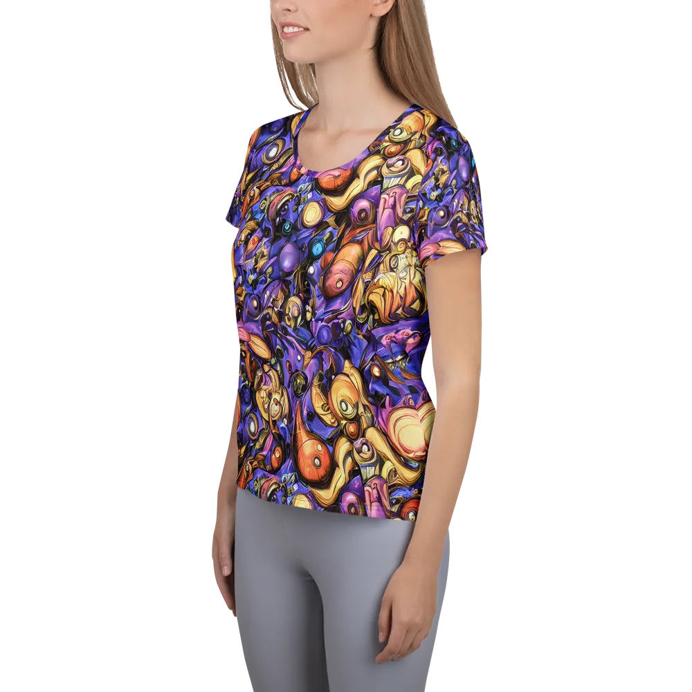 Prismatic Menagerie on Women's Athletic T-Shirt — Left