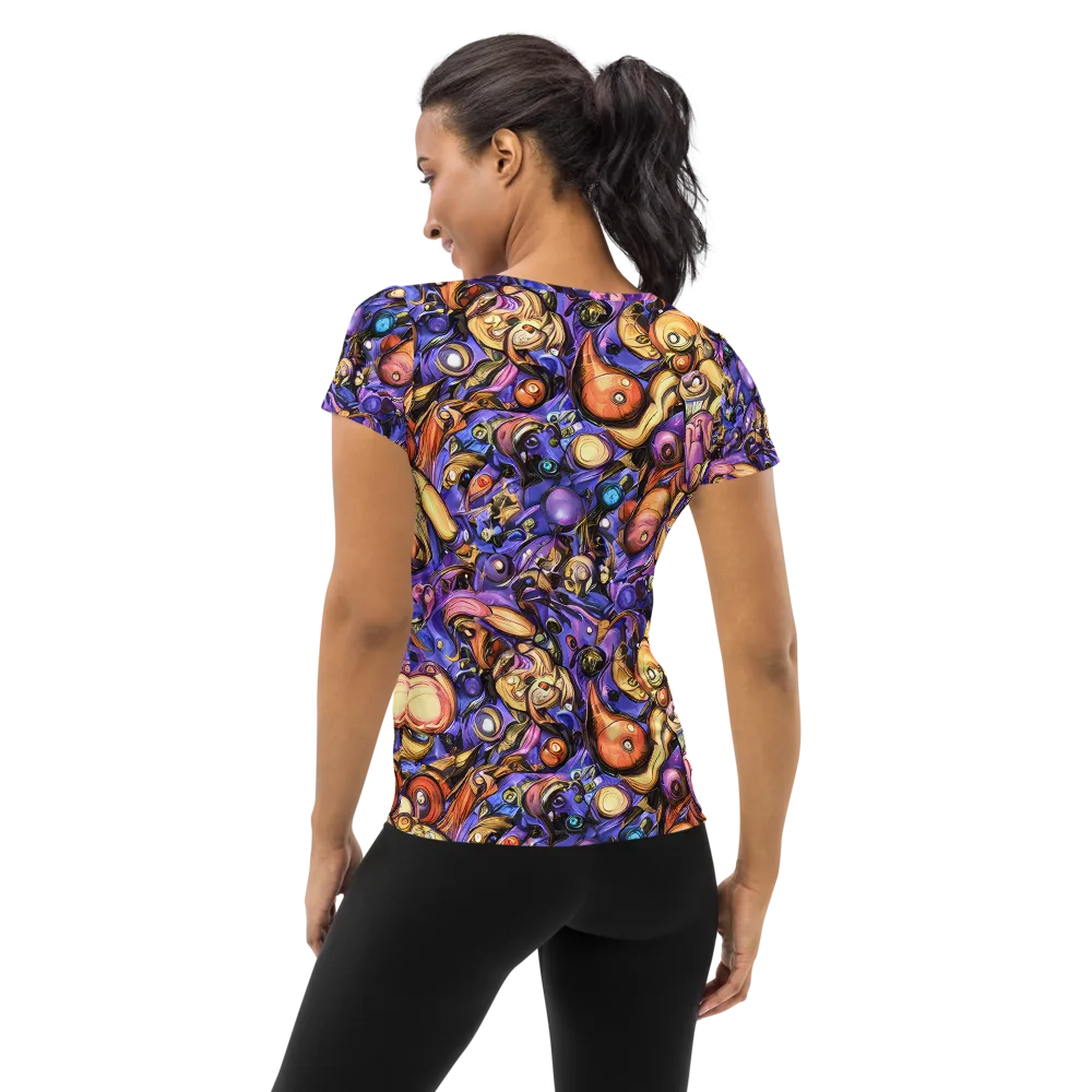 Prismatic Menagerie on Women's Athletic T-Shirt — Back