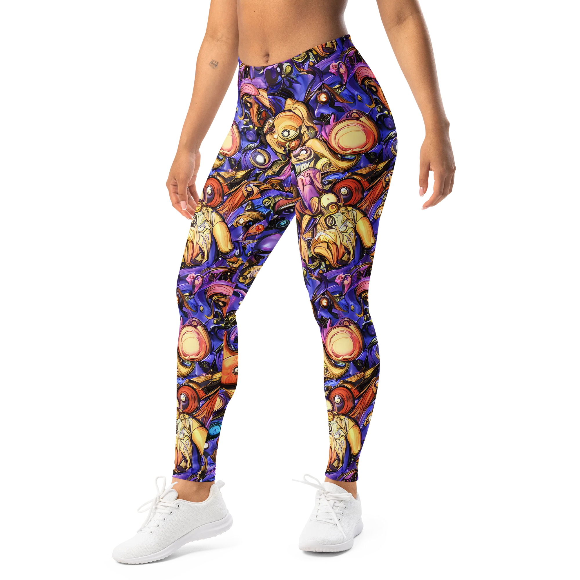 Prismatic Menagerie on Leggings — Left Front