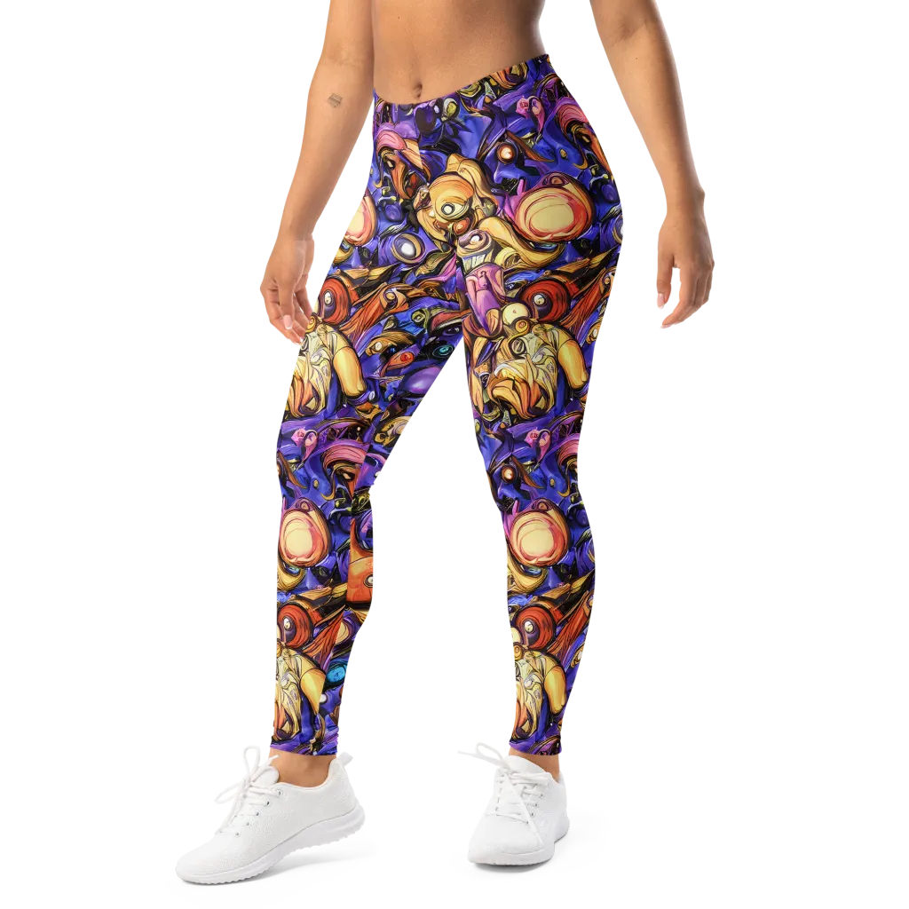 Prismatic Menagerie on Leggings — Left Front