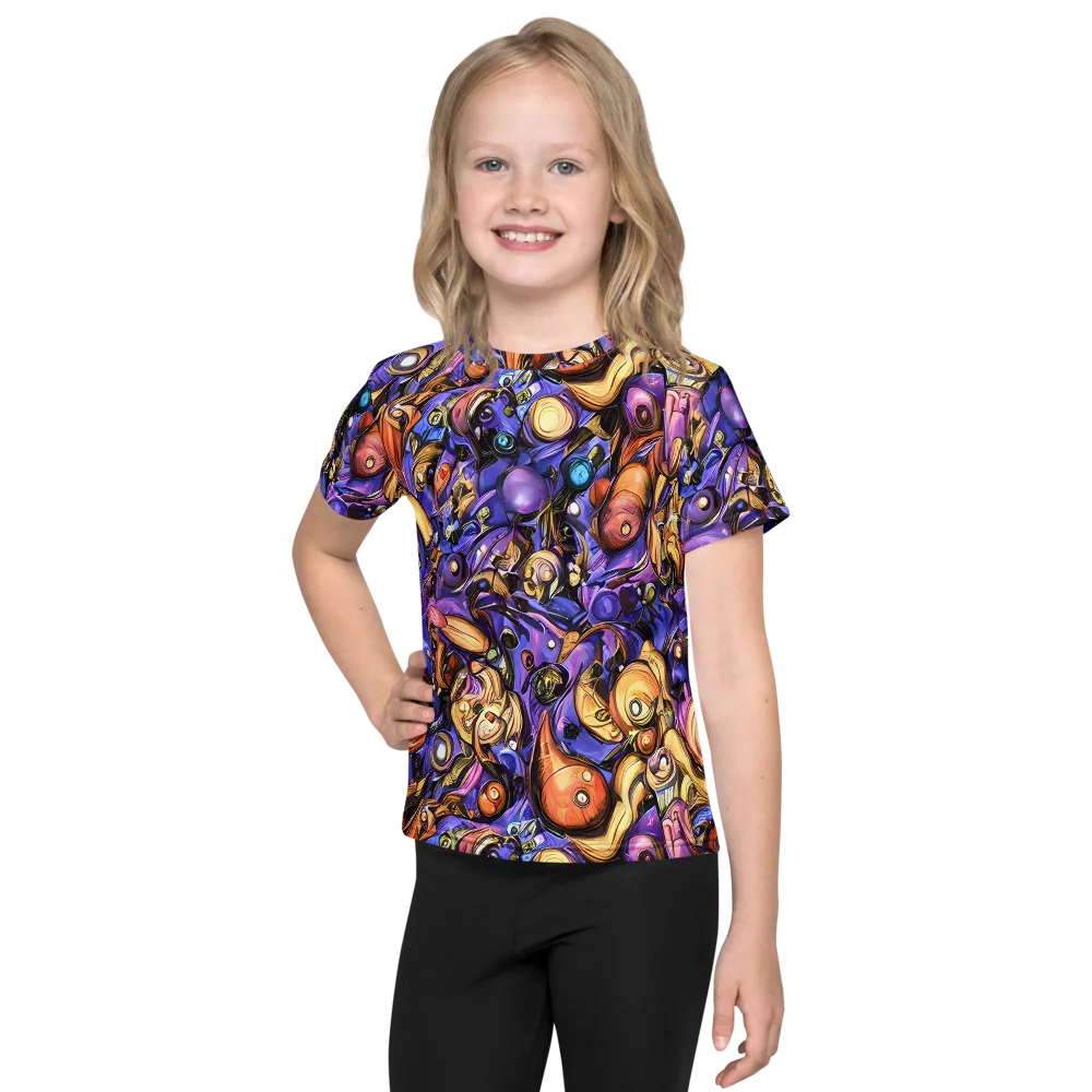 Prismatic Menagerie on Kids Crew Neck T-Shirt — Front