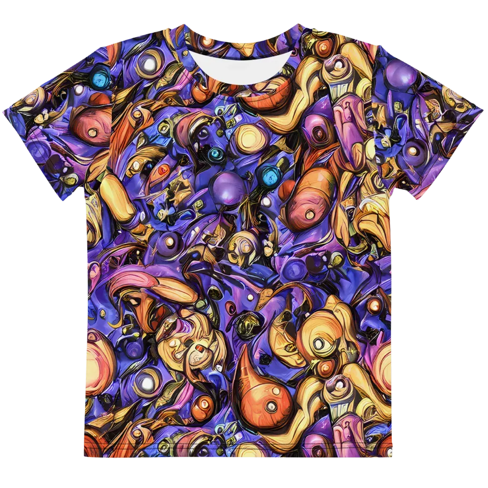 Prismatic Menagerie on Kids Crew Neck T-Shirt — Front