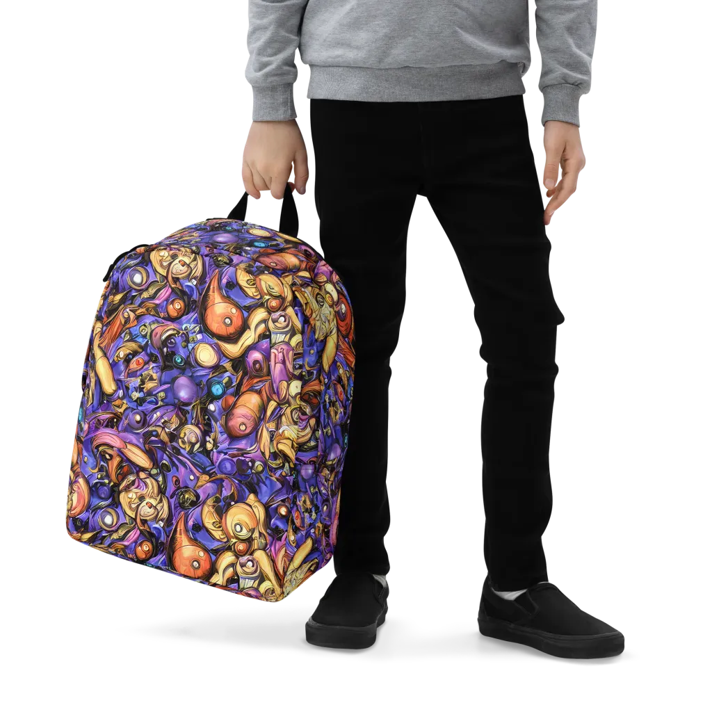 Prismatic Menagerie on Minimalist Backpack — Zoomed-in