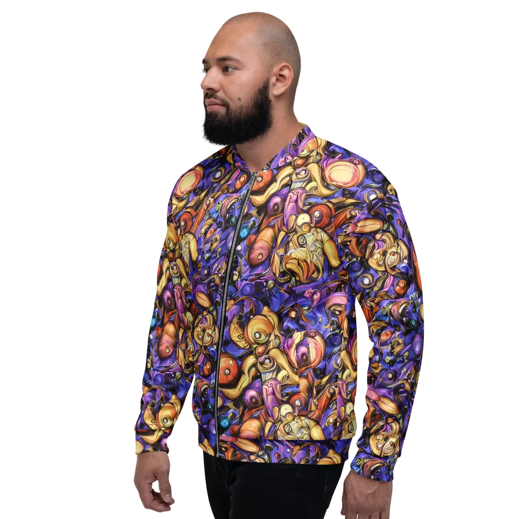 Prismatic Menagerie on Bomber Jacket — Left