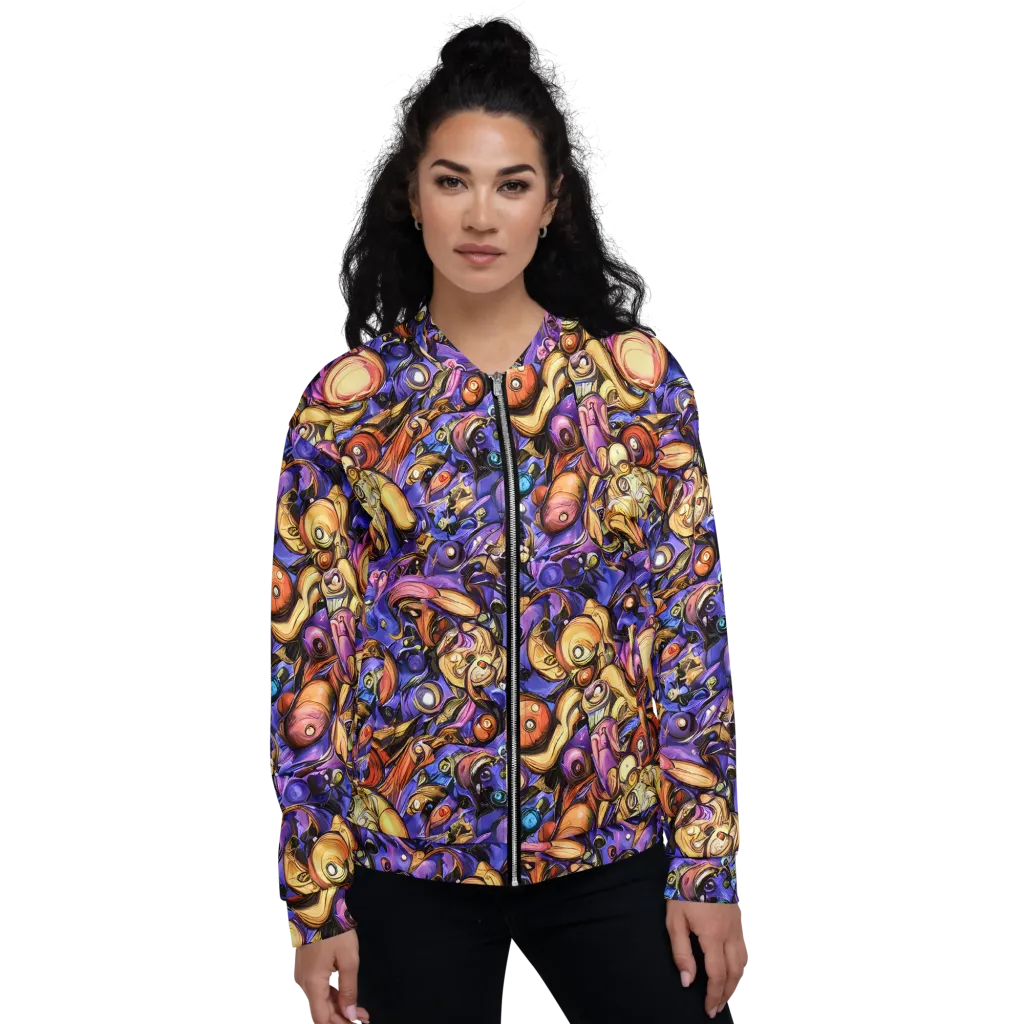 Prismatic Menagerie on Bomber Jacket — Front