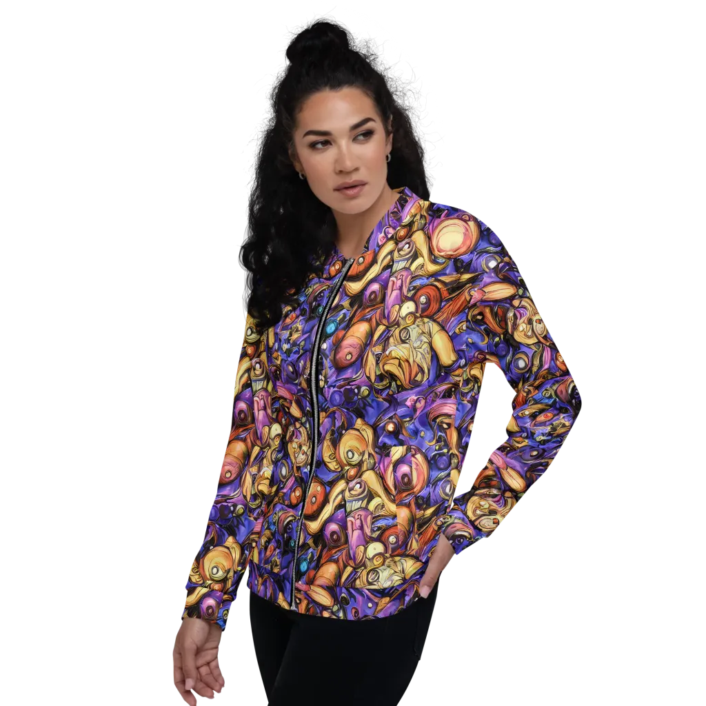 Prismatic Menagerie on Bomber Jacket — Left