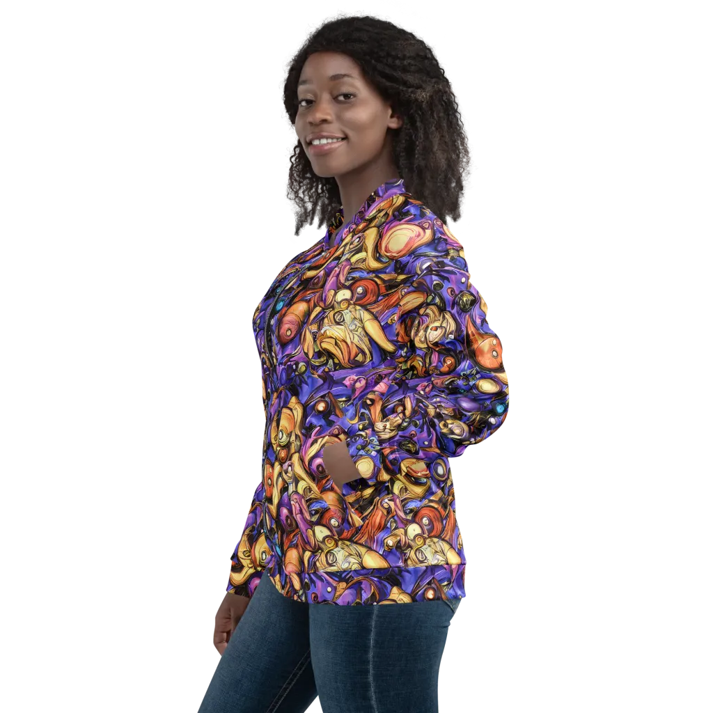 Prismatic Menagerie on Bomber Jacket — Left