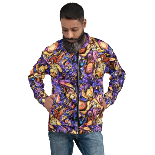 Prismatic Menagerie on a Bomber Jacket