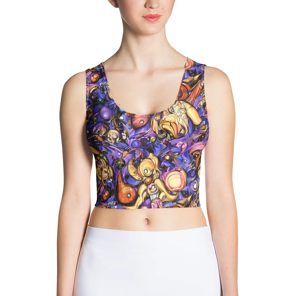 Prismatic Menagerie on Crop Top — Front