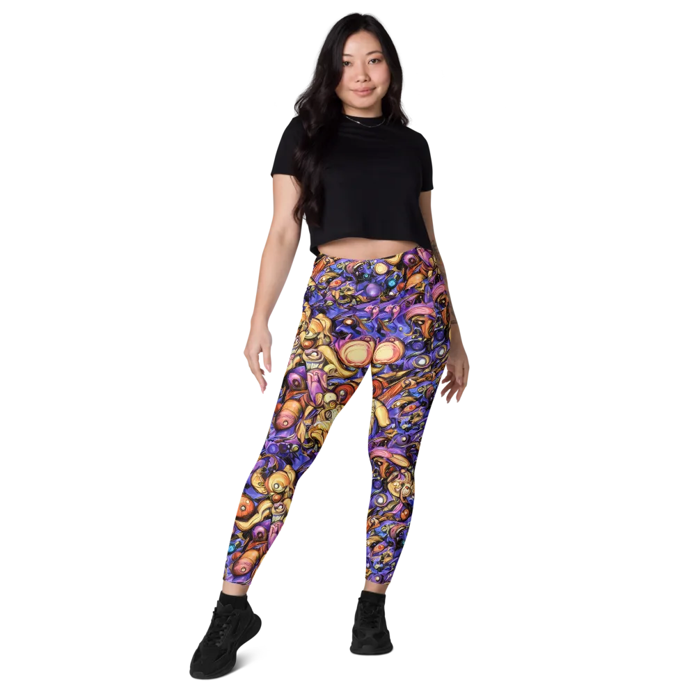 Prismatic Menagerie on Leggings with Pockets — Front