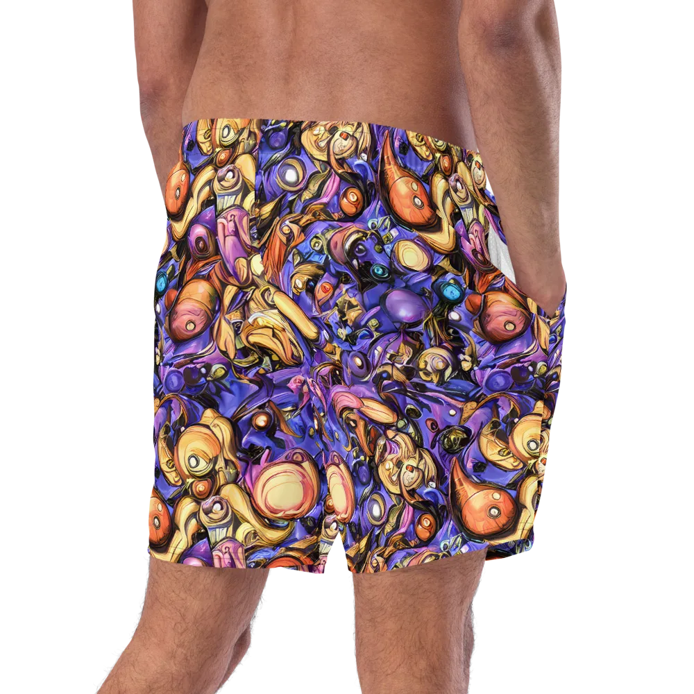 Prismatic Menagerie on Swim Trunks — Right Back
