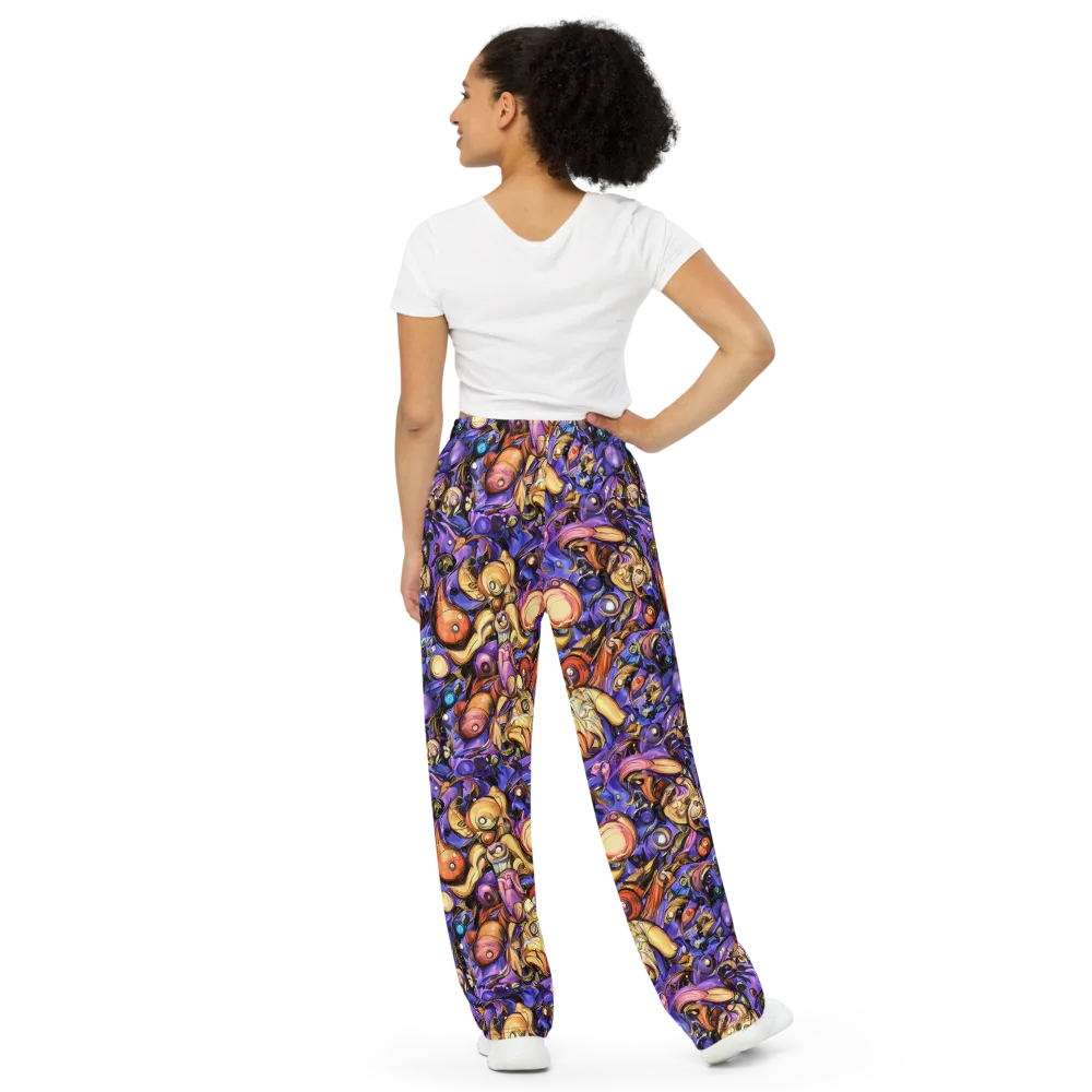 Prismatic Menagerie on Wide-Leg Pants — Back