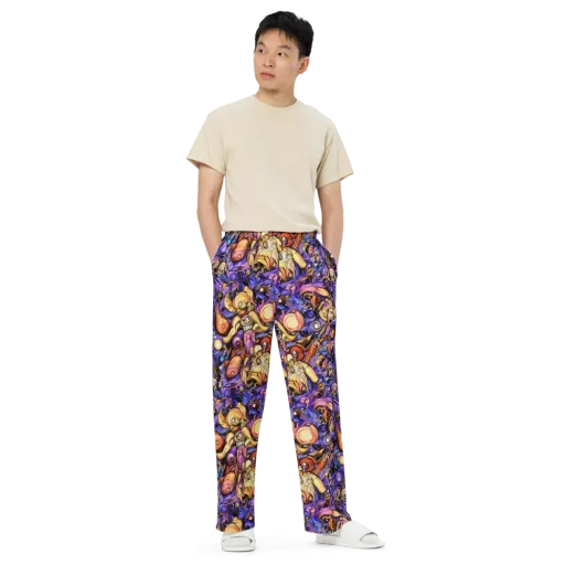 Prismatic Menagerie on a Wide-Leg Pants
