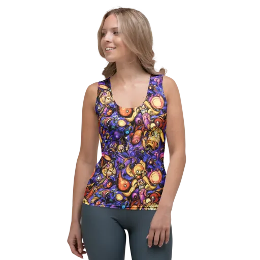 Prismatic Menagerie on a Women's Tank Top