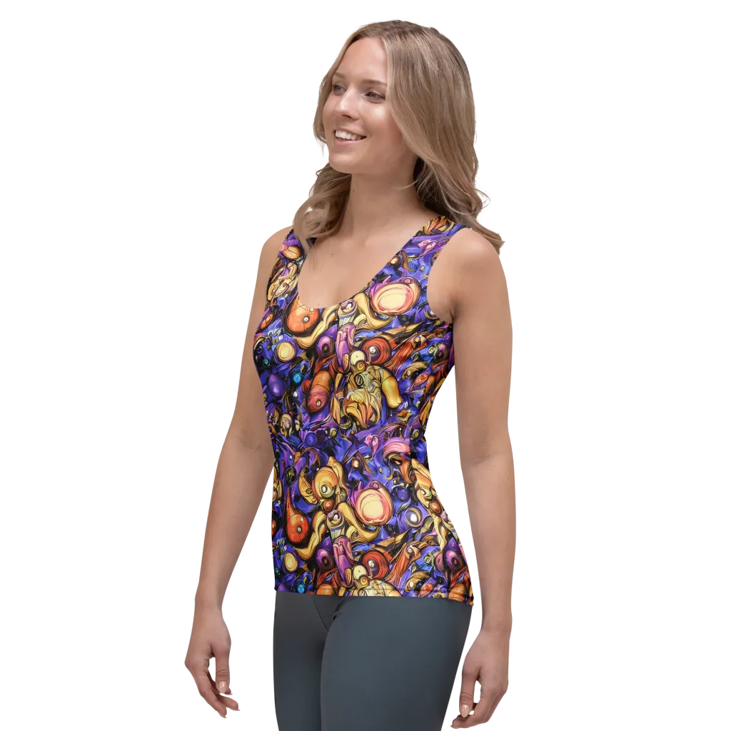 Prismatic Menagerie on Women's Tank Top — Left Front