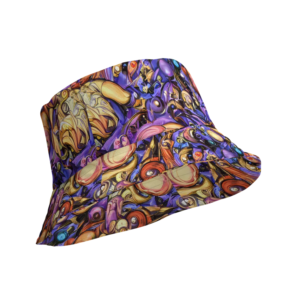 Prismatic Menagerie on Reversible Bucket Hat — Product details Outside