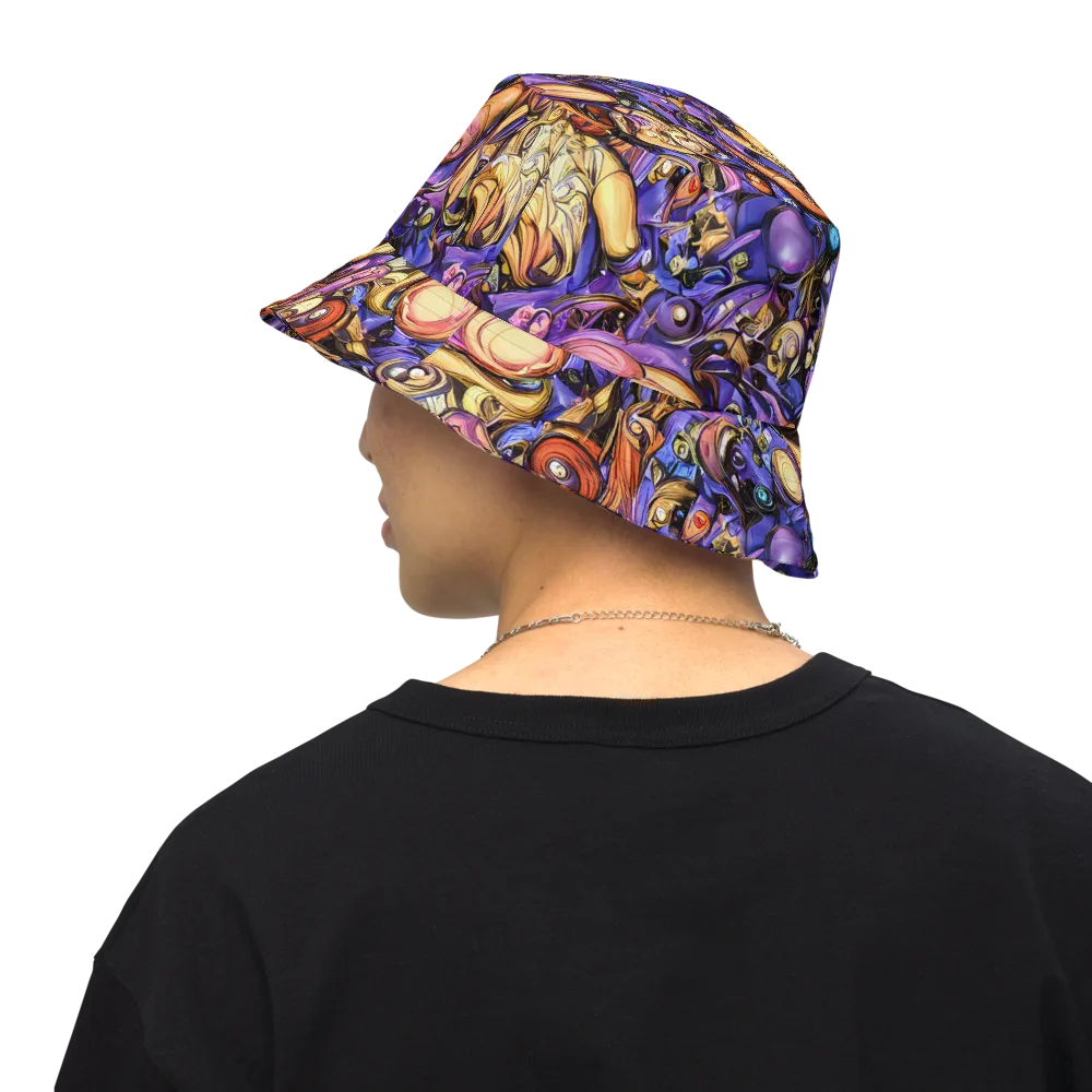 Prismatic Menagerie on Reversible Bucket Hat — Back Inside