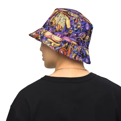 Prismatic Menagerie on a Reversible Bucket Hat