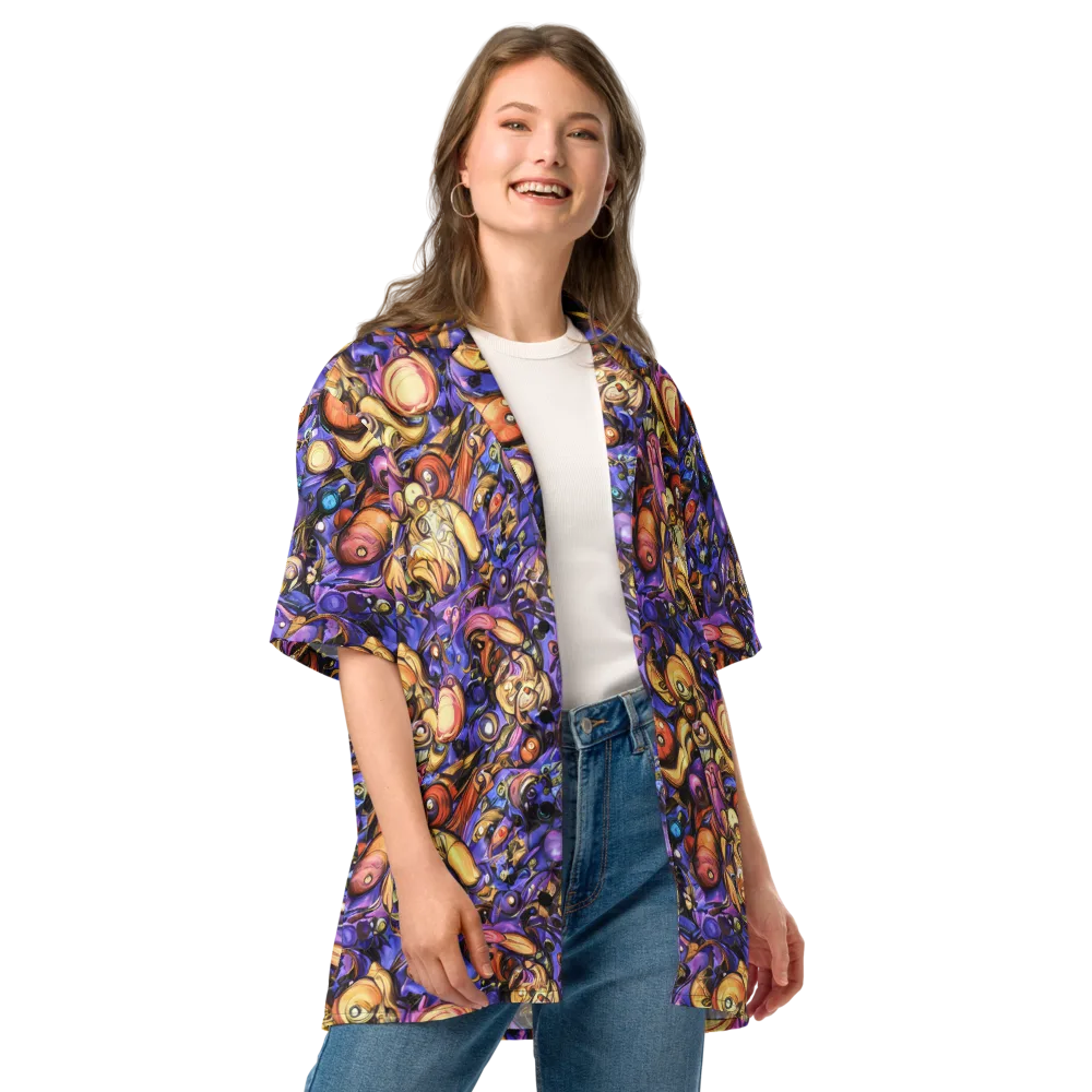 Prismatic Menagerie on Button Shirt — Front
