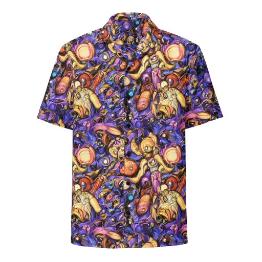 Prismatic Menagerie on a Button Shirt