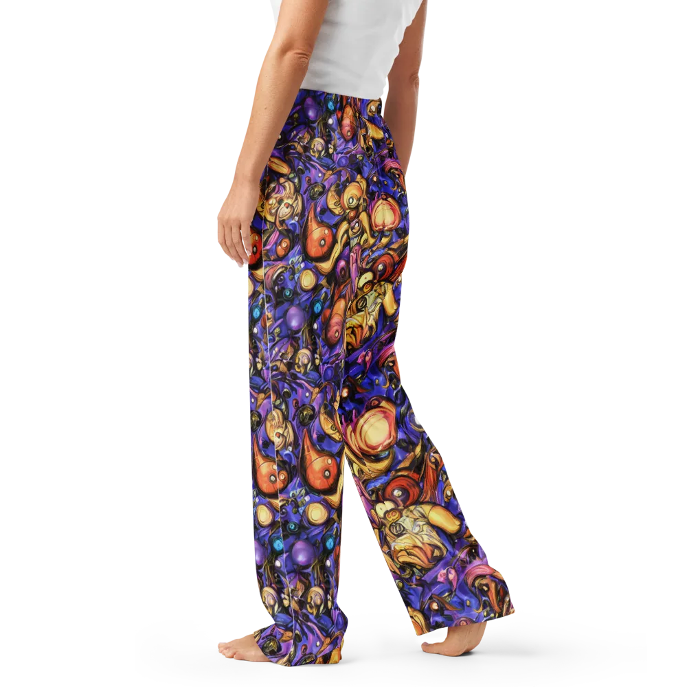 Prismatic Menagerie on Women's Pajama Pants — Left