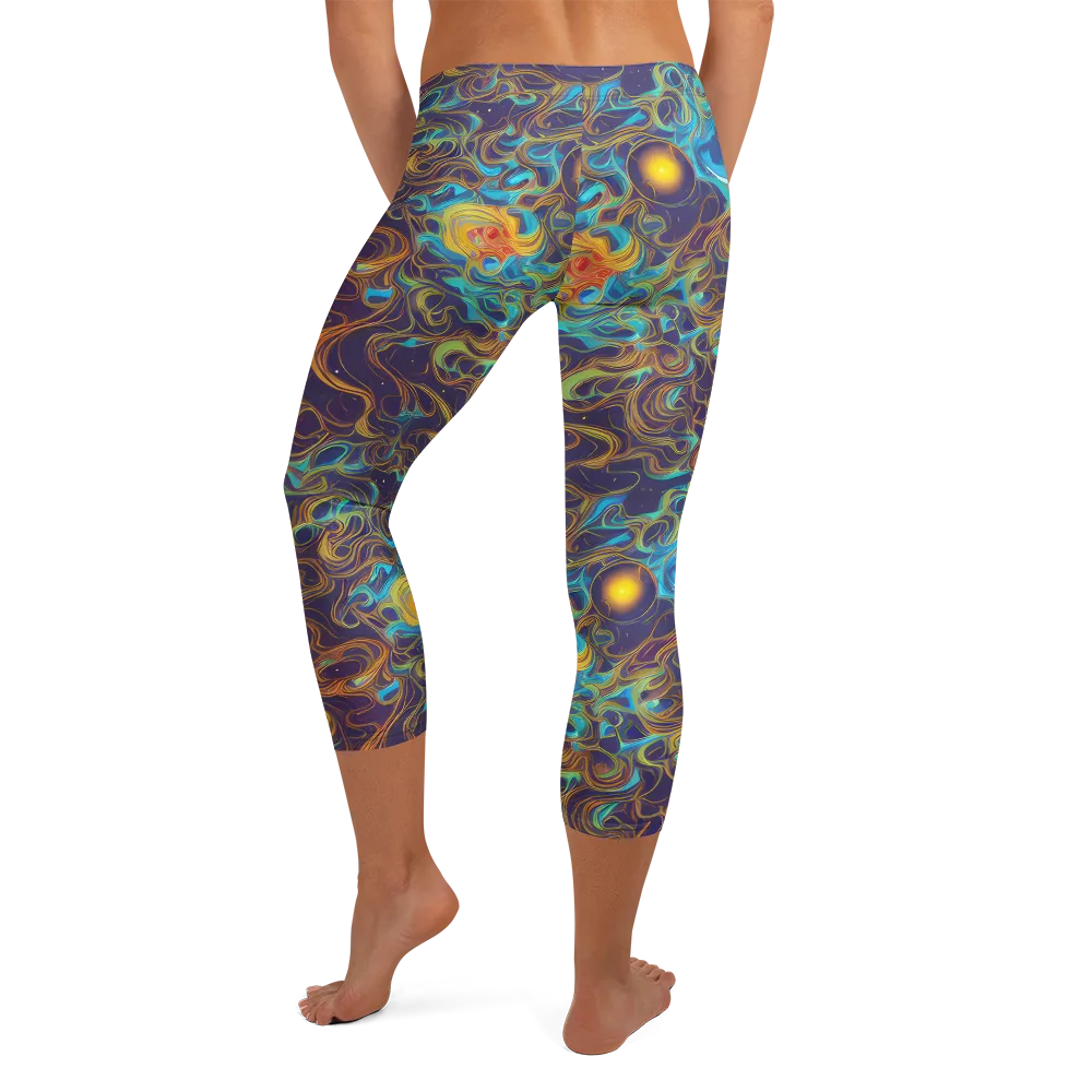 Indigo Gravity on Capri Leggings — Back