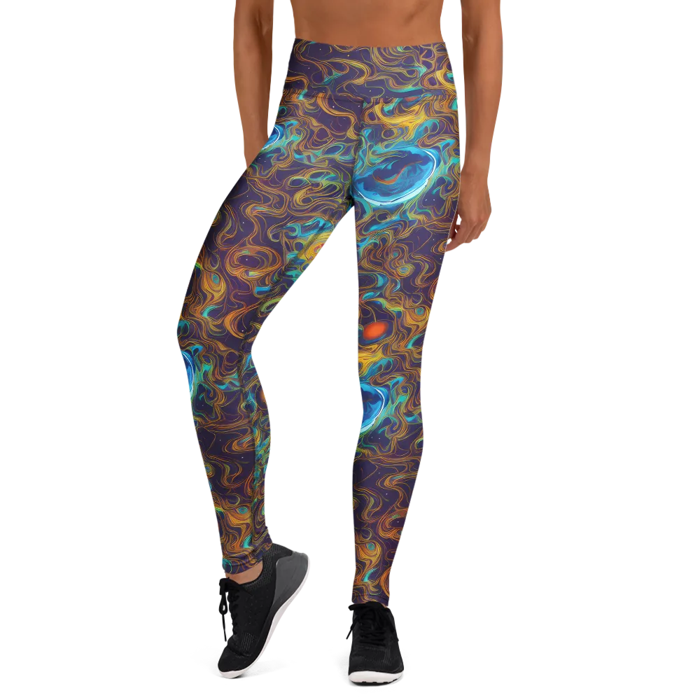 Indigo Gravity on Yoga Leggings — Front