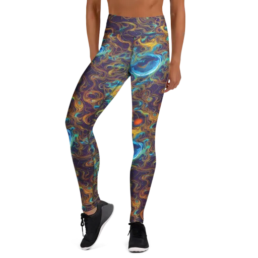 Indigo Gravity on a Yoga Leggings