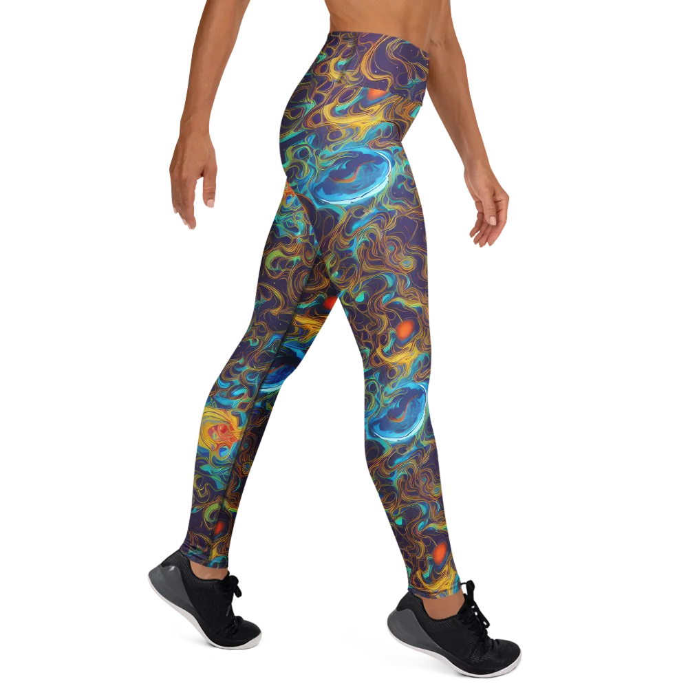 Indigo Gravity on Yoga Leggings — Right