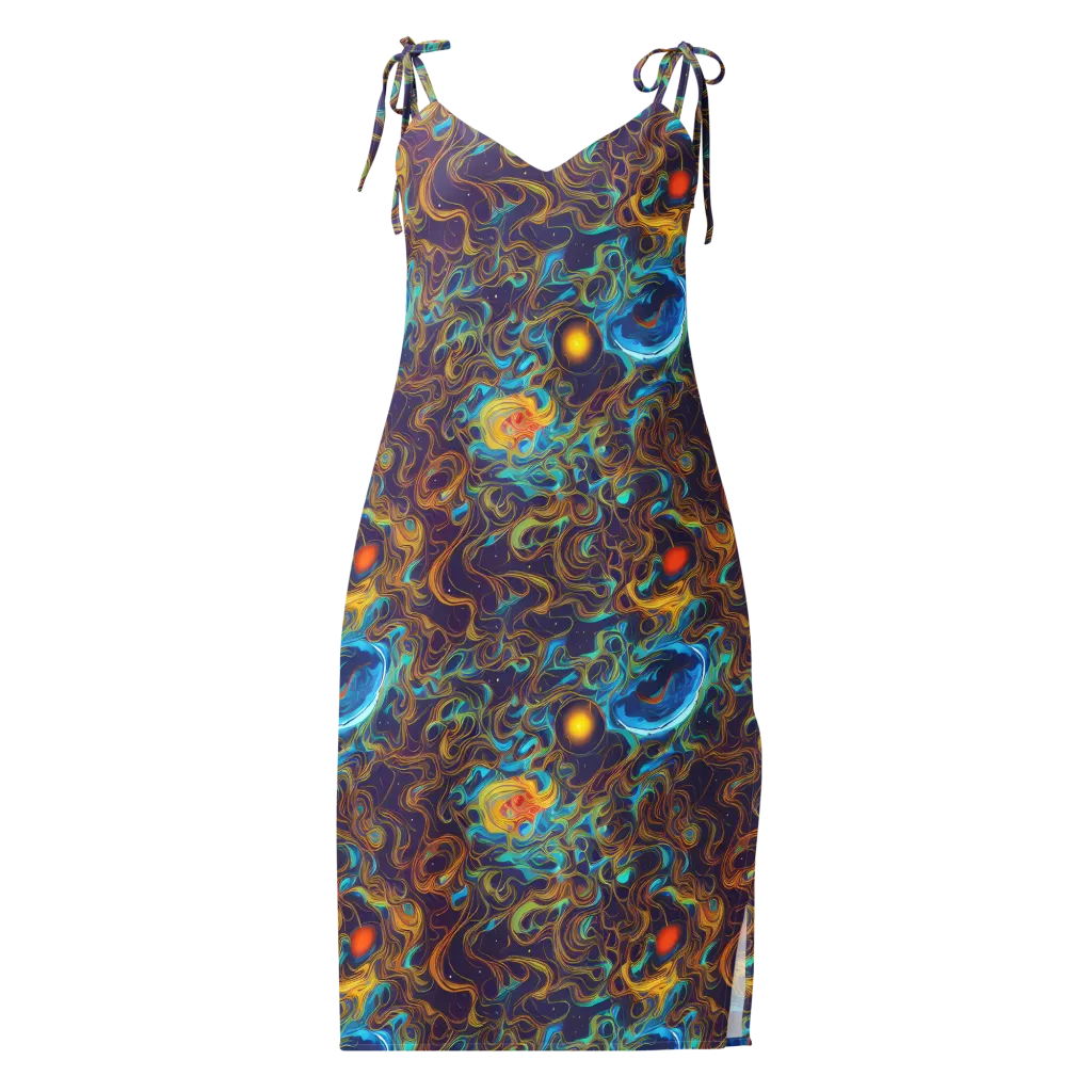 Indigo Gravity on Slip Dress — Front