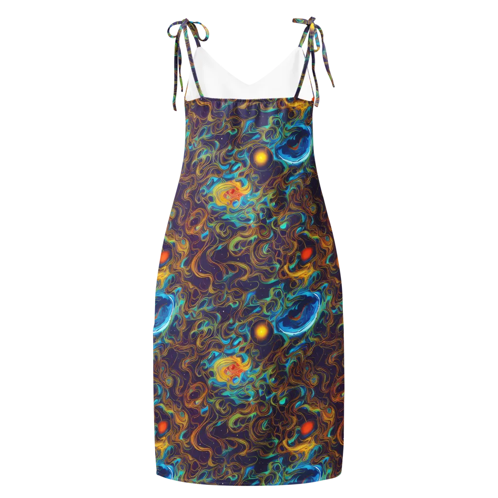 Indigo Gravity on Slip Dress — Back