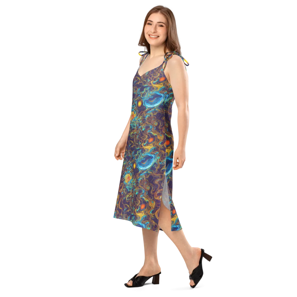 Indigo Gravity on Slip Dress — Left Front