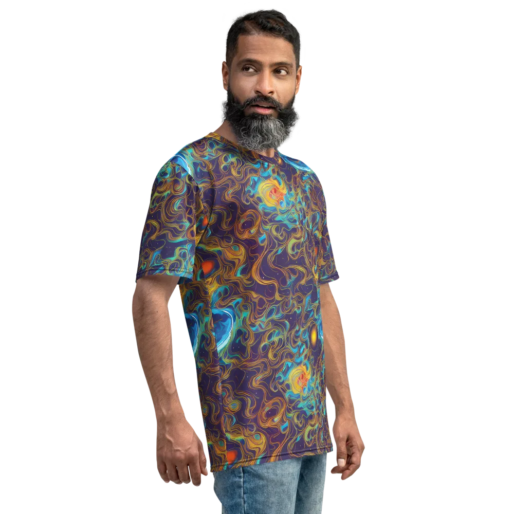 Indigo Gravity on Men's Crew Neck T-Shirt — Right