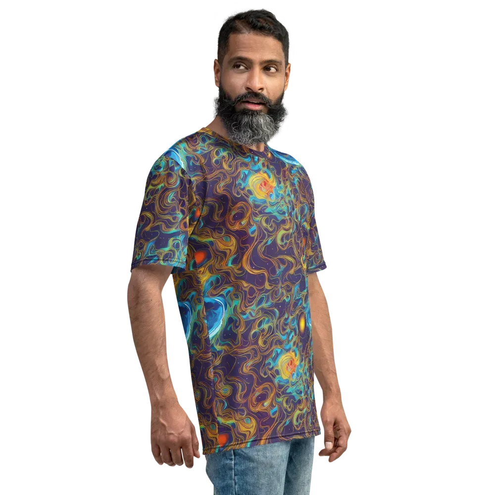 Indigo Gravity on Men's Crew Neck T-Shirt — Right