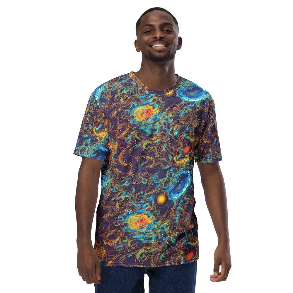Indigo Gravity on Men's Crew Neck T-Shirt — Front