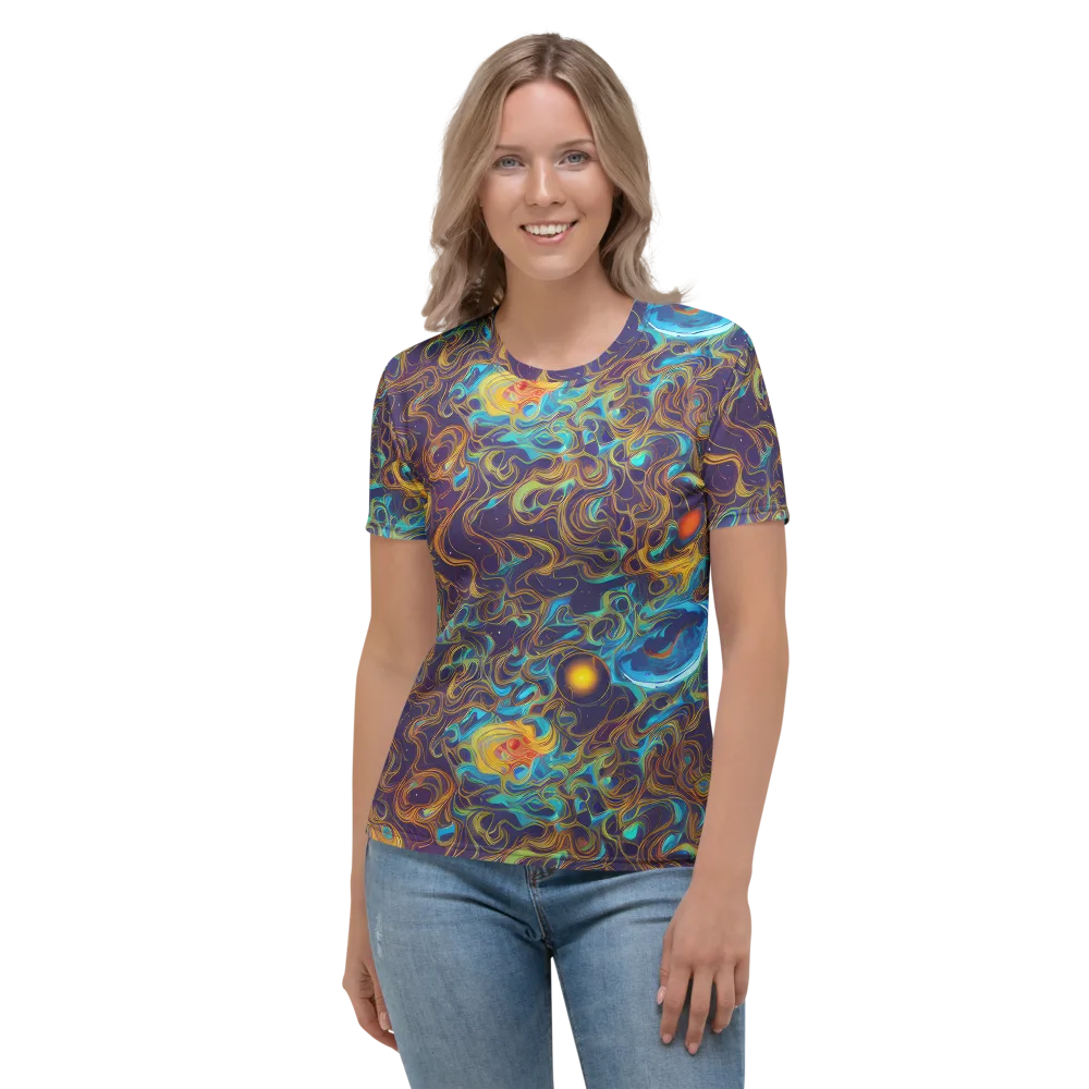 Indigo Gravity on Women's Crew Neck T-Shirt — Front