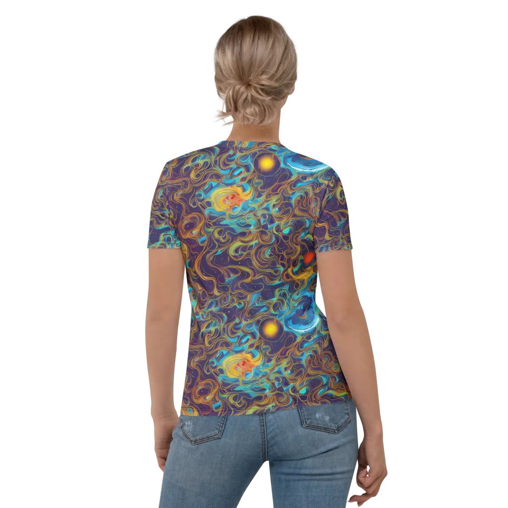Indigo Gravity on Women's Crew Neck T-Shirt — Back