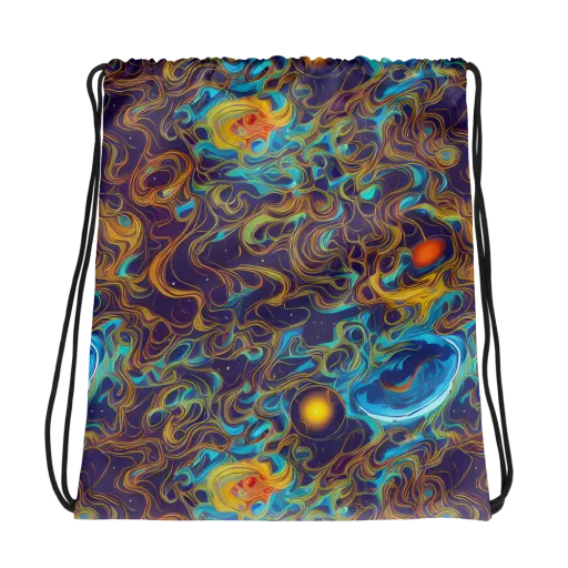Indigo Gravity on a Drawstring Bag
