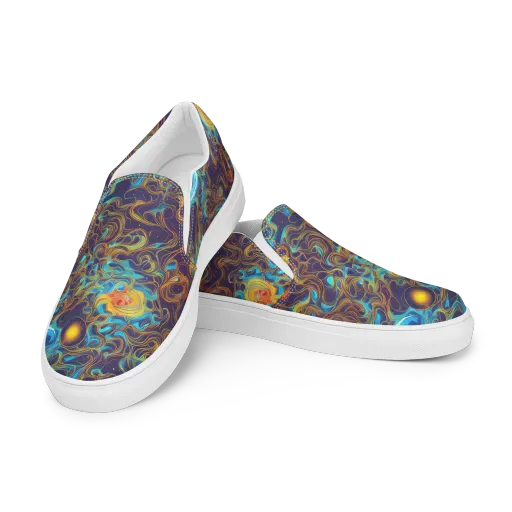 Indigo Gravity on a Women's Slip-On Canvas Shoes