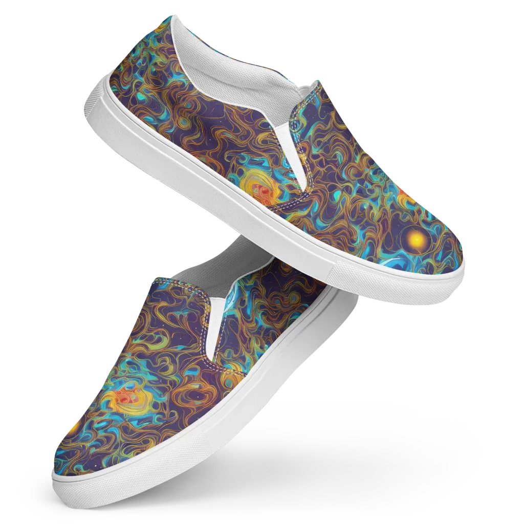 Indigo Gravity on Women's Slip-On Canvas Shoes — Front