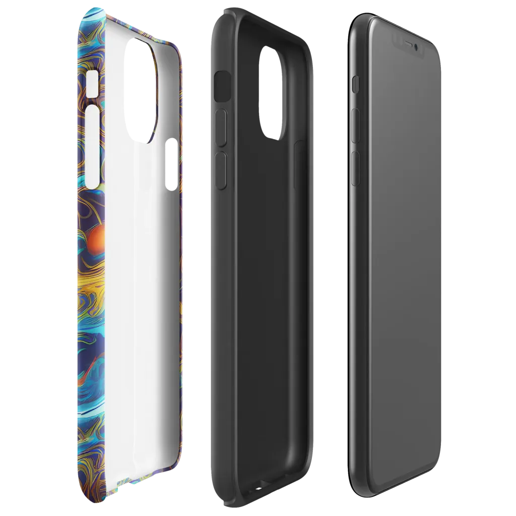 Indigo Gravity on Tough Case for iPhone® — Right