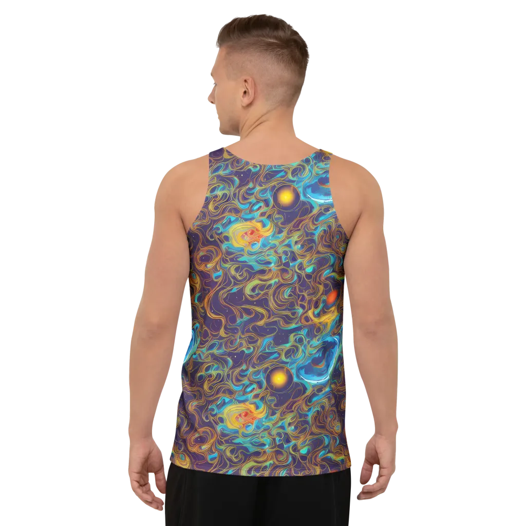 Indigo Gravity on Men's Tank Top — Back
