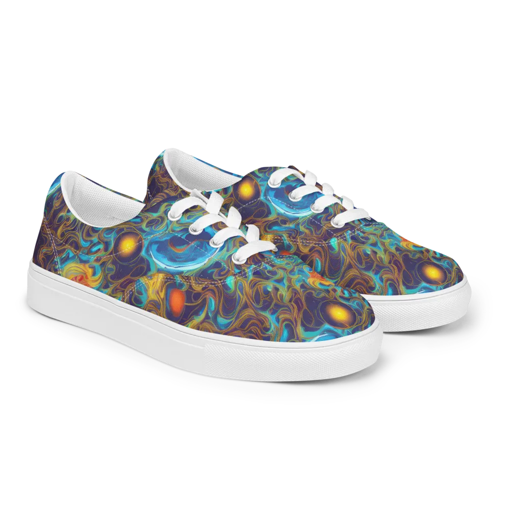 Indigo Gravity on Men's Lace-Up Canvas Shoes — Right Front