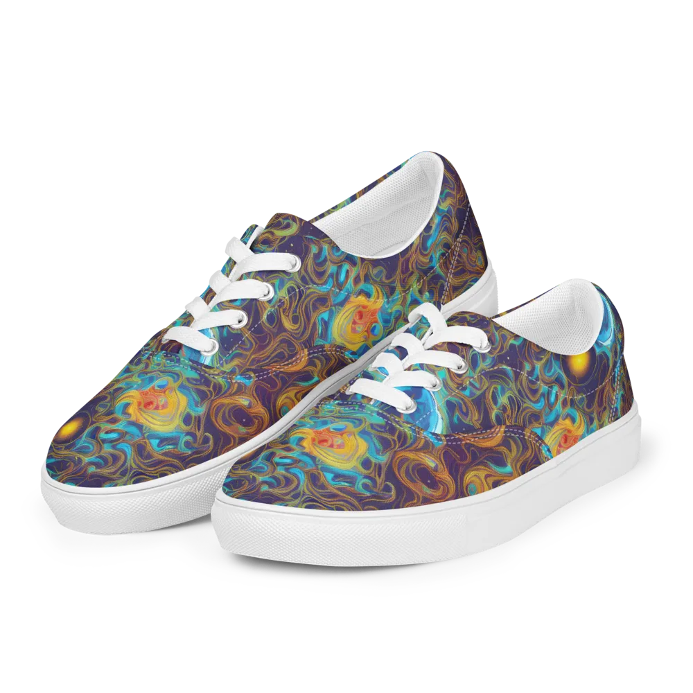 Indigo Gravity on Men's Lace-Up Canvas Shoes — Left Front
