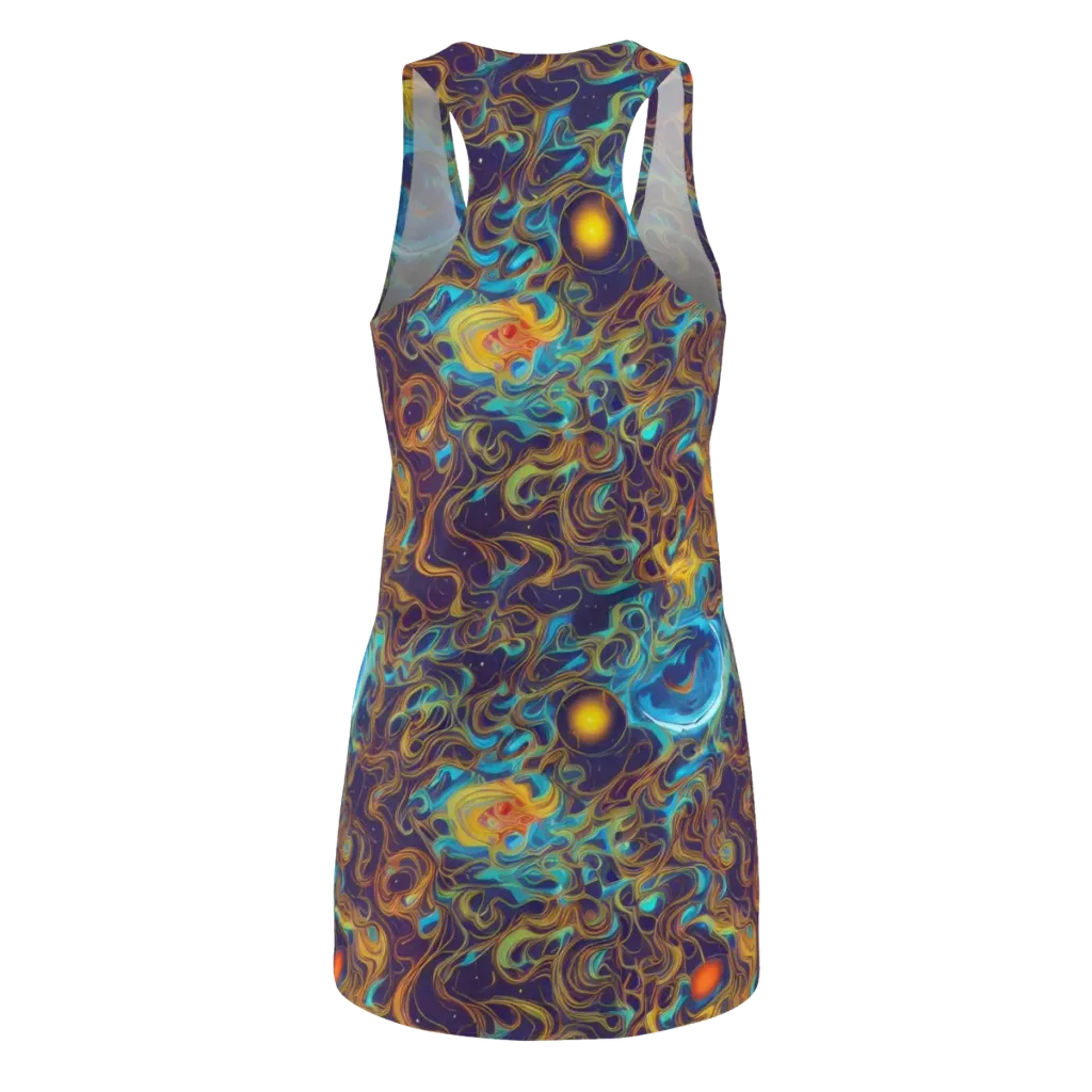 Indigo Gravity on Racerback Dress — Back