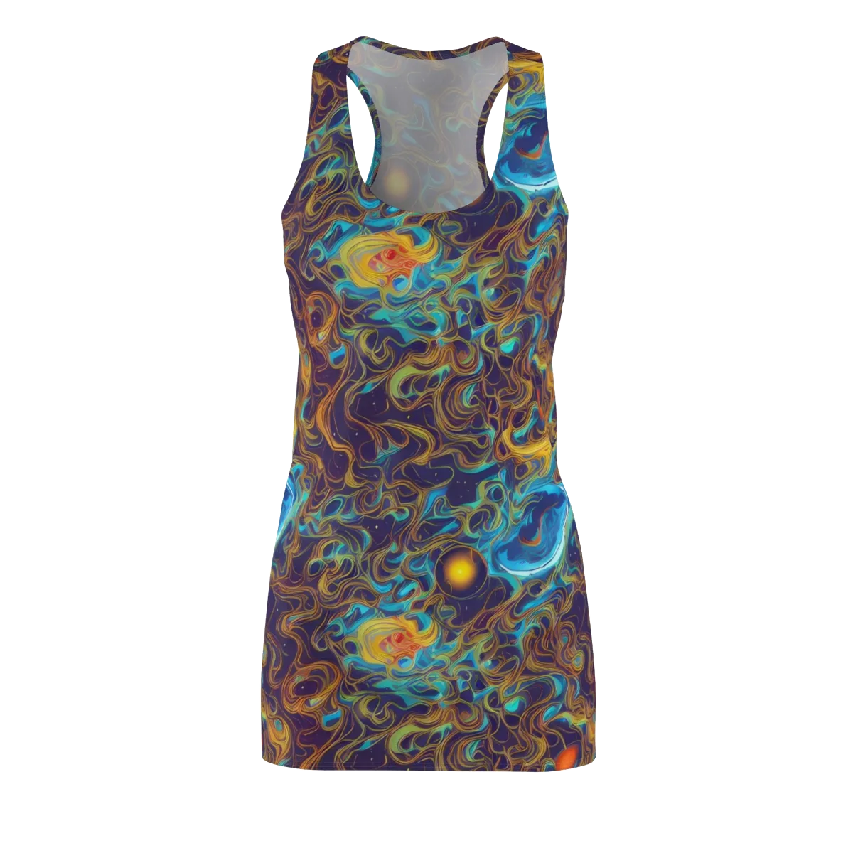 Indigo Gravity on Racerback Dress — Front