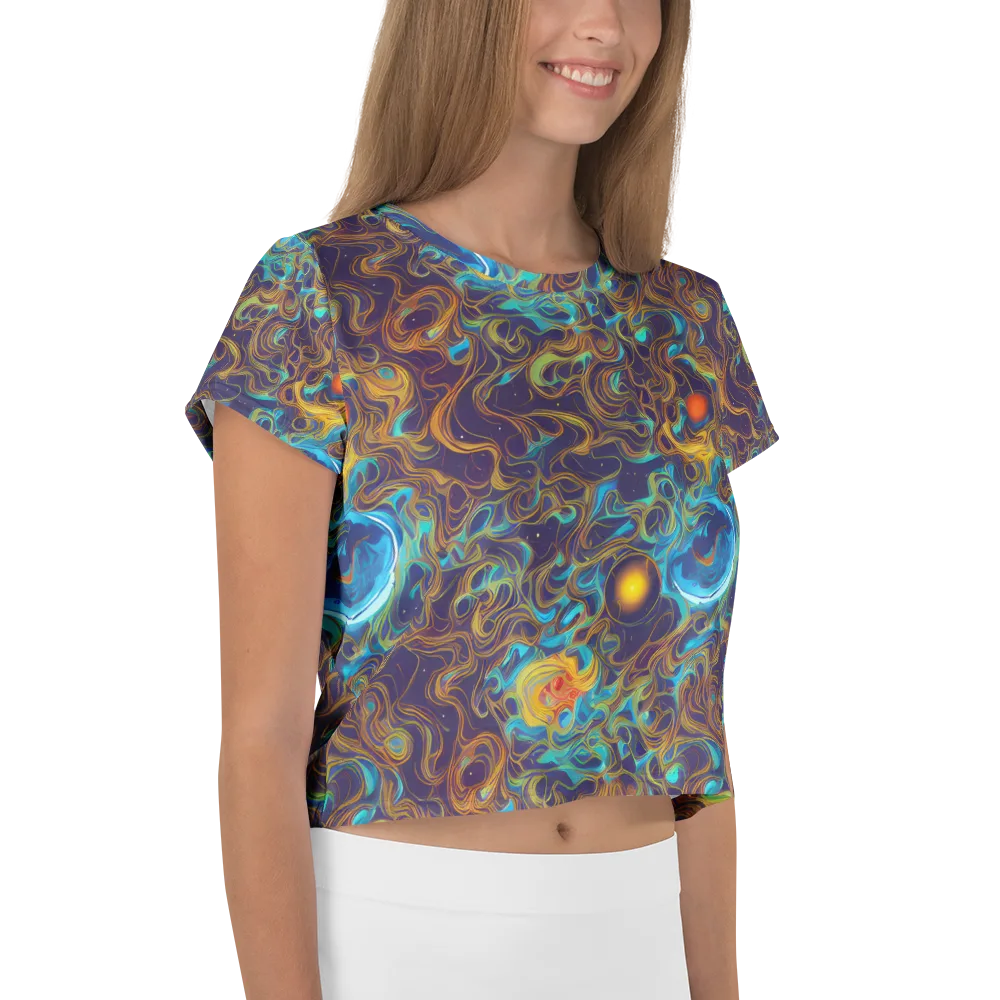 Indigo Gravity on Crop Tee — Right