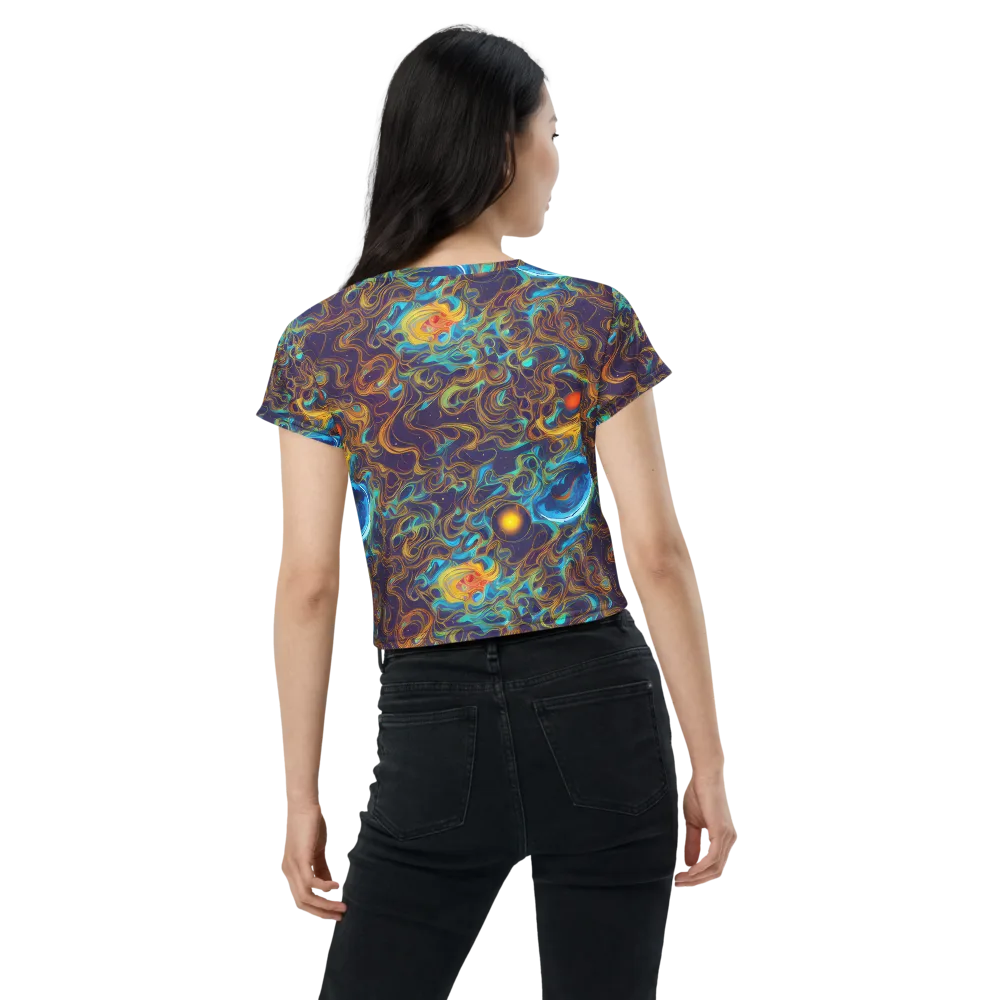 Indigo Gravity on Crop Tee — Back