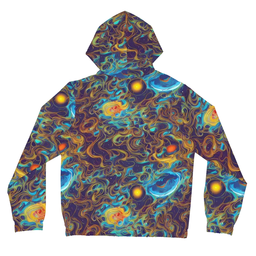 Indigo Gravity on Women's Full-Zip Hoodie — Back