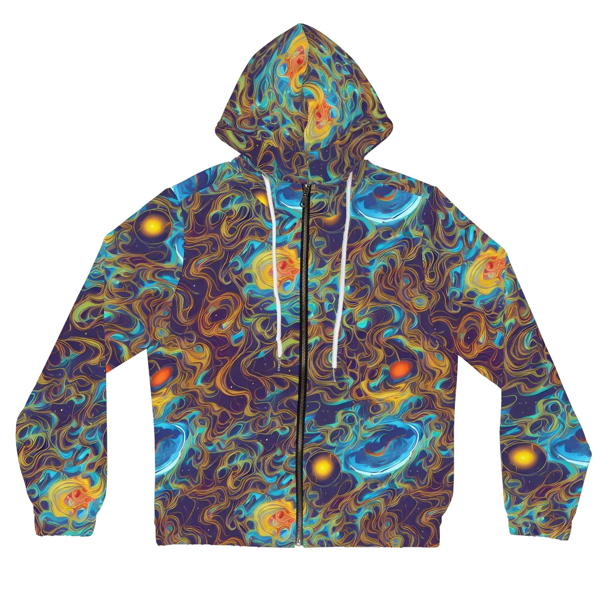Indigo Gravity on Women's Full-Zip Hoodie — Front